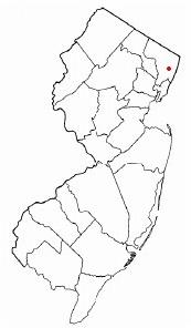 紅點是蒂內克在新澤西州的具體位置
