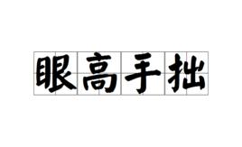 眼高手拙 眼高手拙