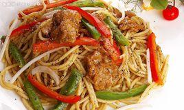 黑椒牛柳炒意粉