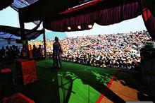 荊州花鼓戲下鄉演出現場