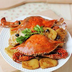 豉香梭蟹炒年糕 豉香梭蟹炒年糕