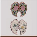 民國納紗繡葉形鑰匙袋 民國納紗繡葉形鑰匙袋