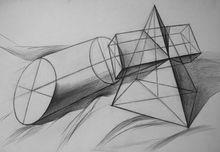 素描幾何體結構透視