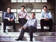 （右起）李陽、徐沛欣、馬建陽和楊濤