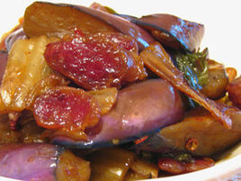 臘腸燒茄塊 臘腸燒茄塊