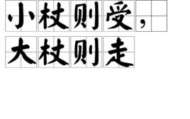 小杖則受,大杖則走 小杖則受,大杖則走