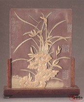 （圖）蘭石圖硯屏