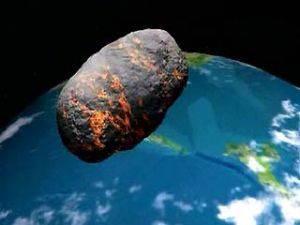 阿波菲斯小行星與地球相會假想圖