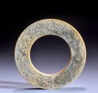  戰國龍紋青玉瑗 