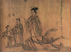 東晉顧愷之作《列女仁智圖》中間者為叔向