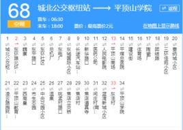 平頂山公交68路 平頂山公交68路