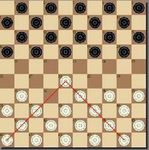 國際跳棋中的大斜線