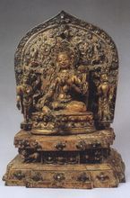 明鎏金嵌綠松石綠度母銅像 明鎏金嵌綠松石綠度母銅像