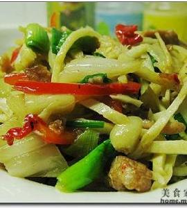 冬筍炒鹹菜 冬筍炒鹹菜