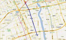 虹梅南路位置圖（圖中藍色線條）