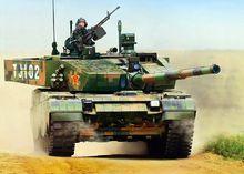 安裝有熱護套的中國99A型主戰坦克