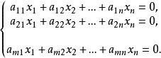 三元齊次線性方程組
