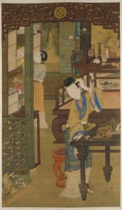 《仕女簪花圖》軸 《仕女簪花圖》軸