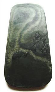 琴鶴相隨(歙硯)