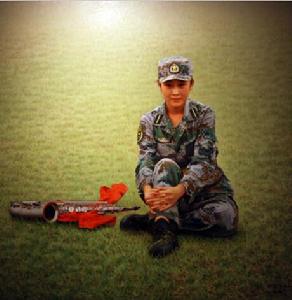 油畫作品《青春樂章》於桂元、王勃生