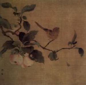 南宋林椿果熟來禽圖 南宋林椿果熟來禽圖