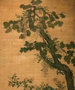 緙絲花卉軸 緙絲花卉軸