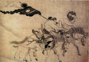 《明妃出塞圖》局部