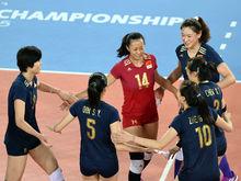 中國隊慶祝勝利