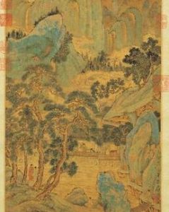 元趙孟頫畫山水軸 元趙孟頫畫山水軸