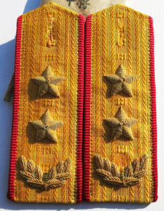 1988年軍銜制早期刺繡版陸軍中將肩章