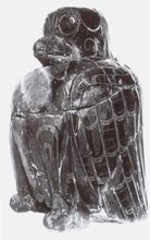 戰國黑漆朱繪鴞壺 戰國黑漆朱繪鴞壺