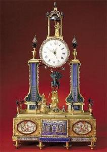 清銅鍍金孔雀開屏人打鐘 清銅鍍金孔雀開屏人打鐘