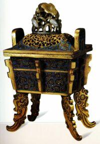 琺瑯出戟鼎式爐