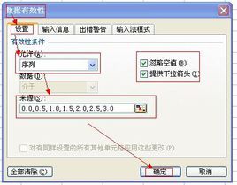 數據有效性 數據有效性