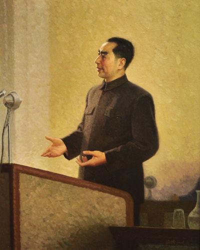 靳尚誼《周恩來參加萬隆會議》