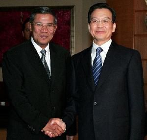 洪森與中國國務院總理溫家寶