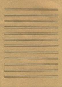 16開牛皮紙騎馬釘五線譜作業本 16開牛皮紙騎馬釘五線譜作業本