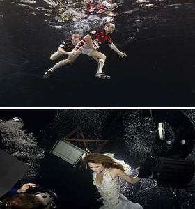 左上方的照片是來自《霍地尼傳》電影，而右上方的照片是在拍攝《無姓之人》電影中所拍的照片。其他的照片則是來自玉蘭油的廣告片，以及電影《大白鯊》和《救贖》。