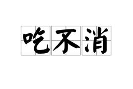 吃不消[漢語詞語]