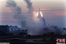 以色列“鐵穹”反導系統發射飛彈