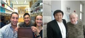 圖：創始人左一Kaveh Azartash，左二Dhonam Pemba，開豆獲得“商業計畫人民選擇大獎”