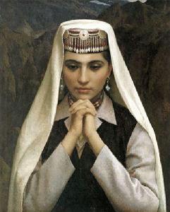 祈[靳尚誼創作油畫]