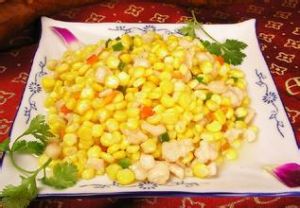 玉米燴素蝦 玉米燴素蝦