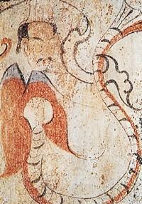 伏羲像（西漢卜千秋墓壁畫）