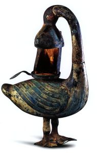 漢雁銜魚形銅釭燈 漢雁銜魚形銅釭燈