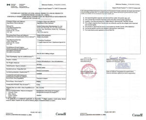 魚油加拿大衛生證書