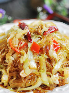 椰菜豬肉炒冬粉 椰菜豬肉炒冬粉