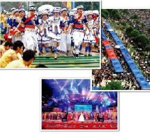 壯族帥哥美女同唱山歌