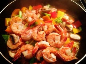 甜椒炒蝦仁 甜椒炒蝦仁