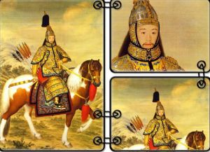 　本幅是乾隆皇帝弘曆29歲時的戎裝像，頭戴盔、身著鎧，戎裝駿馬、英姿勃發，體現了清朝皇帝的尚武精神，應該是郎世寧的盛年佳作。毫無疑問，這是一幅形神畢肖的“御容”肖像畫，也是一幅非常成功的新體肖像畫。